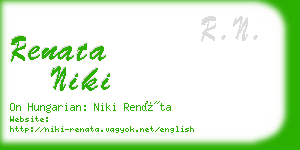 renata niki business card